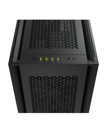 corsair Korsarz | Obudowa komputera ze szkła hartowanego | PRZEPŁYW POWIETRZA 7000D | Szyba boczna | Czarny | Pełna wieża | Zasilacz w zestawie Nie | Format ATX