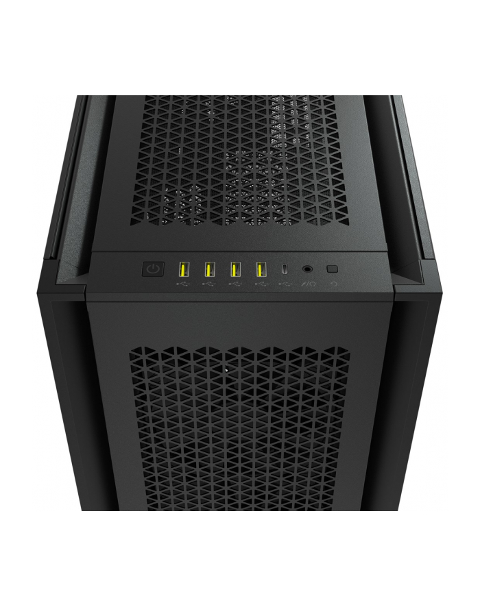 corsair Korsarz | Obudowa komputera ze szkła hartowanego | PRZEPŁYW POWIETRZA 7000D | Szyba boczna | Czarny | Pełna wieża | Zasilacz w zestawie Nie | Format ATX główny