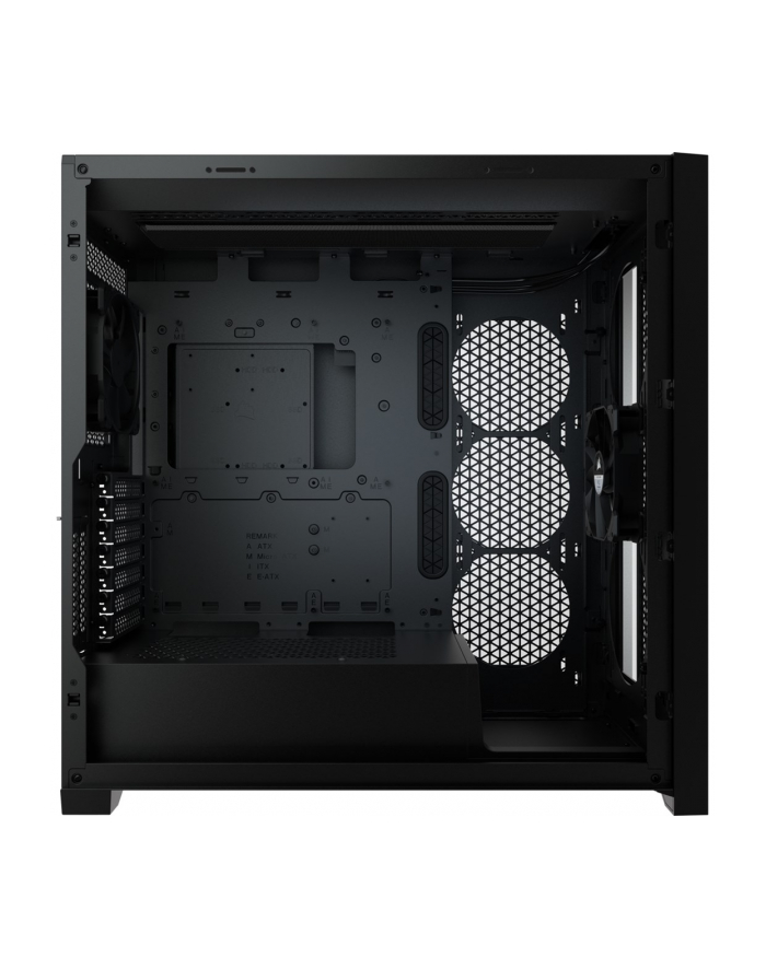 corsair Korsarz | Obudowa komputera ze szkła hartowanego | Przepływ powietrza iCUE 5000D RGB | Szyba boczna | Czarny | Wieża środkowa | Zasilacz w zestawie Nie główny