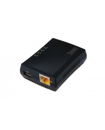 digitus Wielofunkcyjny serwer wydruku/Print server1xUSB20 Hub sieciowy, 1xRJ45, NAS, LAN 10/100Mbps