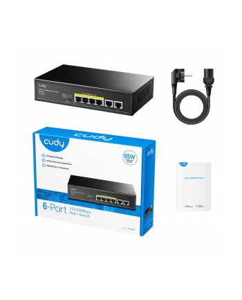 PoE+ Switch Cudy 60W 6-Port 10/100M