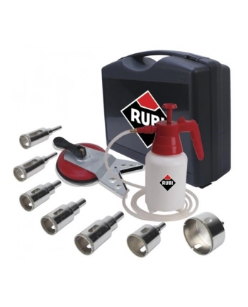 RUBI ZESTAW DO WIERCENIA W GRESIE NA MOKRO 20 28 35 43 50 65 75 + PROWADNICA MULTIDRILL + HYDRONETKA