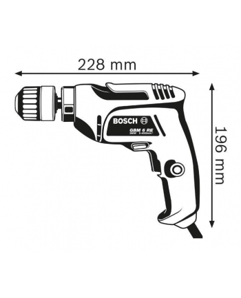 BOSCH WIERTARKA BEZ UDARU  350W GBM 6 RE SZYBKOZACISKOWY UCHWYT