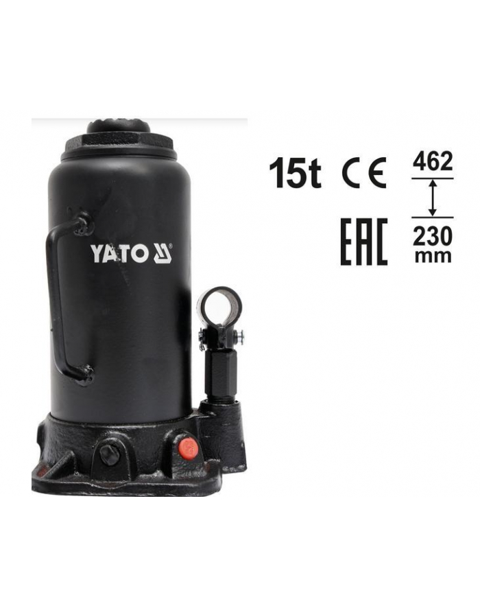 YATO DŹWIGNIK TŁOKOWY HYDRAULICZNY SŁUPKOWY 15T 230-462mm główny