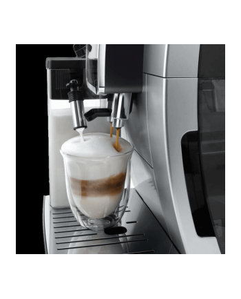 Delonghi | Ekspres do kawy | Dinamica Plus ECAM38085SB | Ciśnienie pompy 15 bar | Wbudowany spieniacz do mleka | Automatyczny | 1450 W | Stal nierdzewna/Czarny