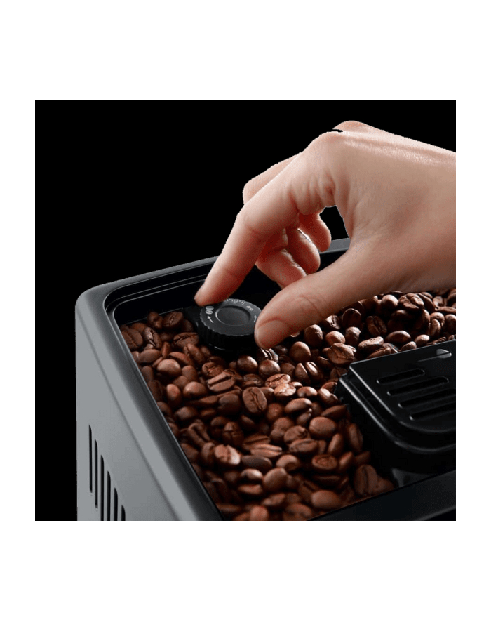 Delonghi | Ekspres do kawy | Dinamica Plus ECAM38085SB | Ciśnienie pompy 15 bar | Wbudowany spieniacz do mleka | Automatyczny | 1450 W | Stal nierdzewna/Czarny główny
