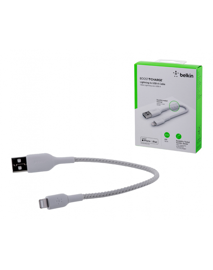 belkin LIGHTNING BLAD-E/SYNC CABLE/MFI 15CM WHITE główny