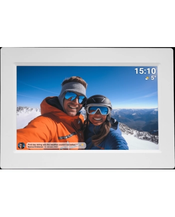 Ramka na zdjęcia Denver z FRAMEO 101''; 16GB biała
