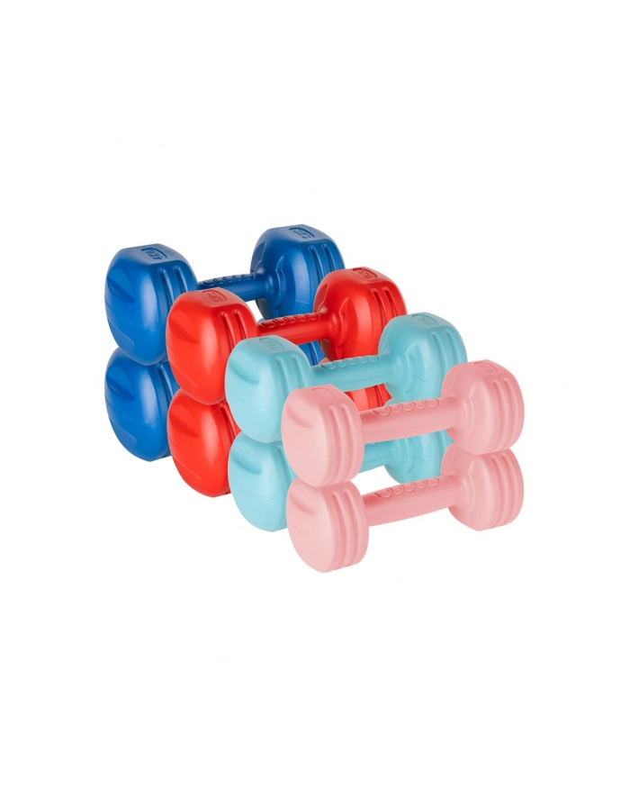 Zestaw hantelek bitumicznych 20kg ( 2x1kg + 2x2kg + 2x3kg + 2x4kg ) , REBEL ACTIVE główny