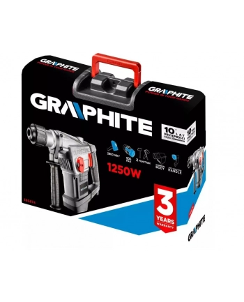 Młot udarowy 1250W Graphite SDS MAX z walizką