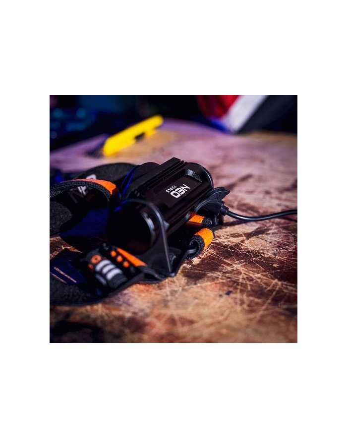 neo tools Latarka czołowa akumulatorowa USB 1000 lm czerwony/niebieski CREE LED + LED główny