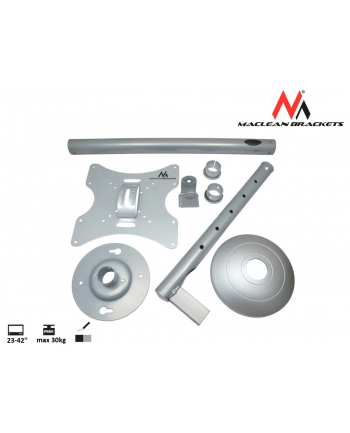 Uchwyt do telewizora sufitowy Maclean, 23-42'';, 50~85cm, 30kg, srebrny, MC-504A S