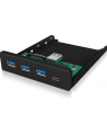 raidsonic ICY-BOX 3,5''; Panel przedni 4-portowy port USB 30, 3x Type-A, 1x Type-C czarny Wymaga (dodatkowego) 20-pinowego złącza USB 3 - nr 1