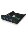 raidsonic ICY-BOX 3,5''; Panel przedni 4-portowy port USB 30, 3x Type-A, 1x Type-C czarny Wymaga (dodatkowego) 20-pinowego złącza USB 3 - nr 2