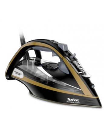 TEFAL FV9865E0 Ultimate Pure | Żelazko parowe | 3000 W | Pojemność zbiornika na wodę 350 ml | Ciągła para 60 g/min | Wydajność silnego uderzenia pary 250 g/min | Złoty/Czarny