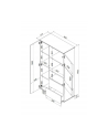 cama meble Witryna ALMA 90x41,5xH170 kaszmir - nr 4
