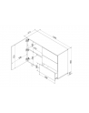 cama meble Komoda 1D3S ALMA 120x41,5xH90 kaszmir - nr 4