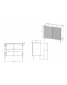 cama meble Komoda 2D ONDA 98x45xH85 zieleń - nr 4