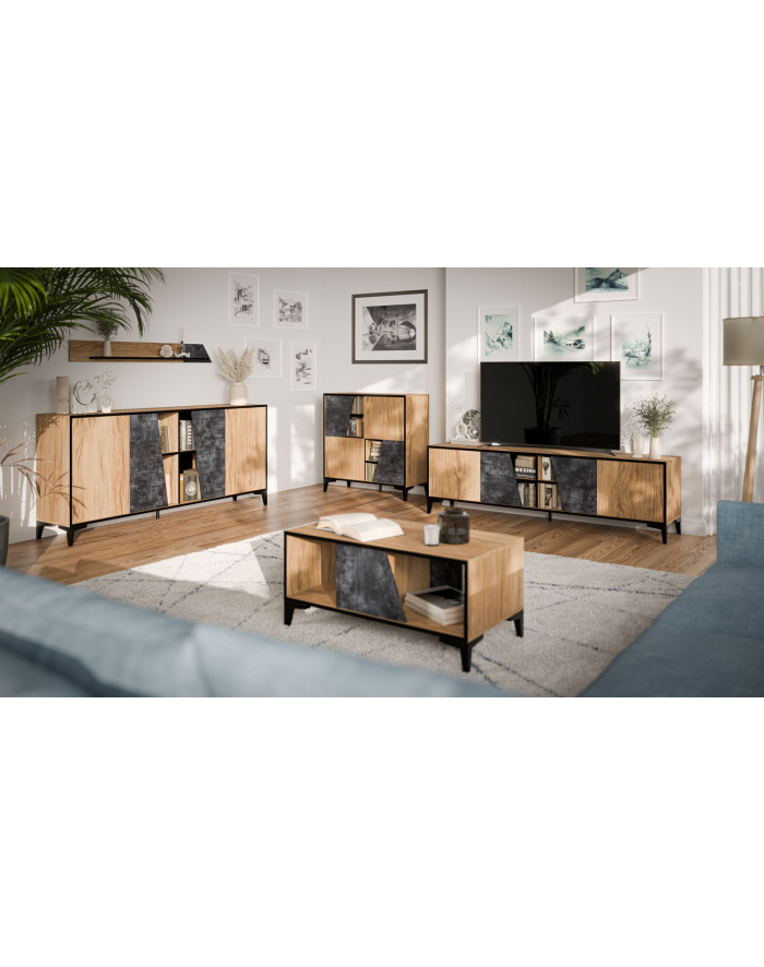 cama meble Stolik kawowy/ława OVO 90x50xH39 dąb/beton główny