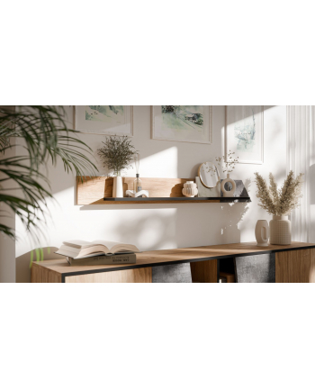 cama meble Półka OVO 130x20xH15 dąb/beton