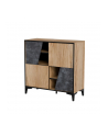 cama meble Regał 4D OVO 90x38xH90 dąb/beton - nr 1