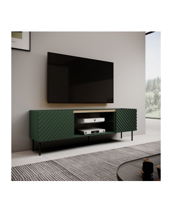 cama meble Szafka RTV EF ONDA 180,5x40xH58,39 zieleń (stojąca lub wisząca)