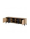 cama meble Szafka RTV 4D OVO 180x38xH53 dąb/beton - nr 2