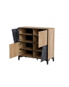 cama meble Regał 4D OVO 90x38xH90 dąb/beton - nr 2
