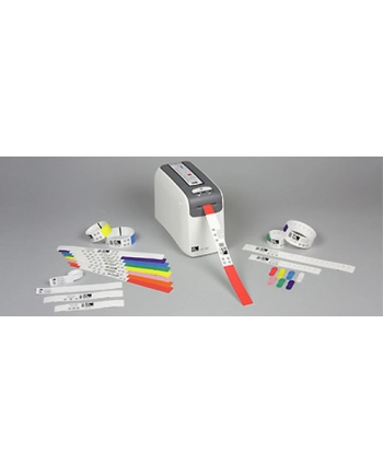 zebra Wristband, Polypropylene, 1x11in (254x2794mm); Direct thermal, Z-Band Direct, Adhesive closure, Cartridge, 200/roll, 6/box, Red