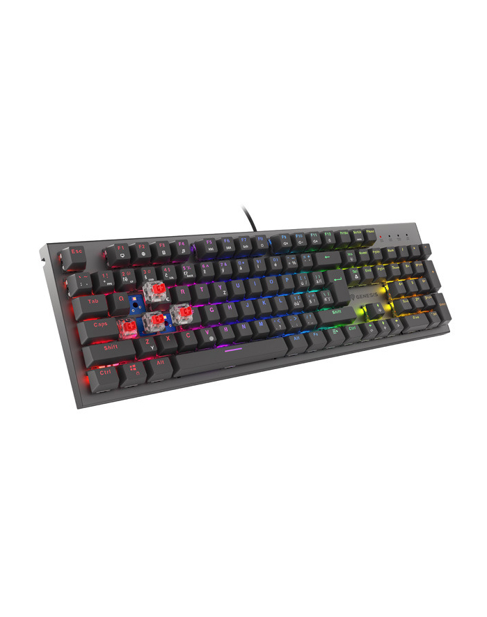 KLAWIATURA DLA GRACZY GENESIS THOR 303 CZ/SK PODŚWIETLENIE RGB MECHANICZNA RED CZARNA SWITCH HOT SWA główny