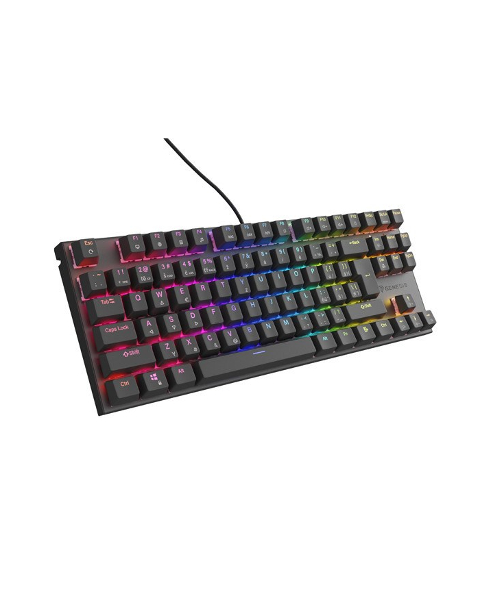 KLAWIATURA DLA GRACZY GENESIS THOR 303 TKL CZ/SK PODŚWIETLENIE RGB MECHANICZNA SILENT SWITCH CZARNA główny