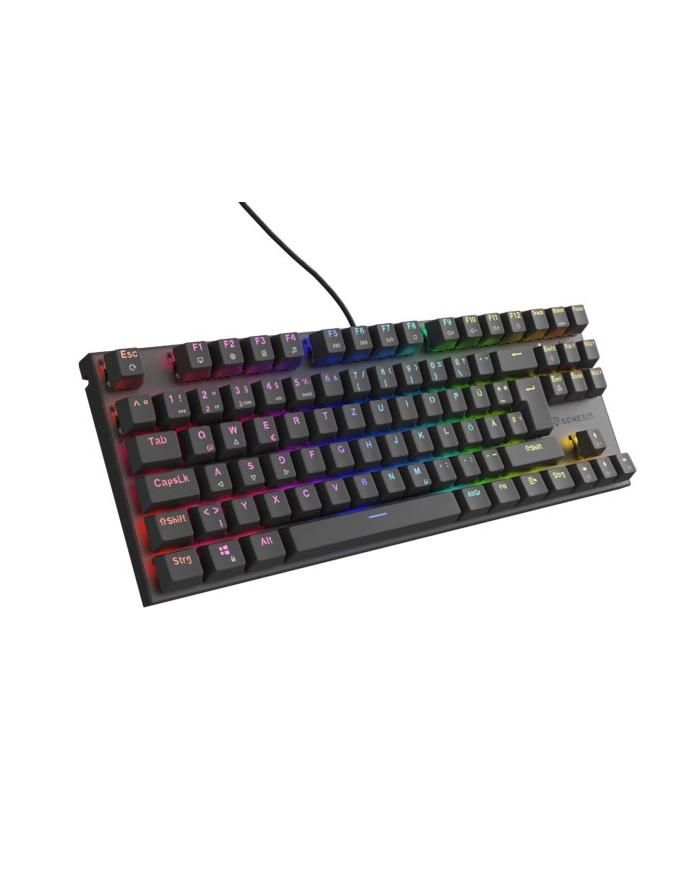 KLAWIATURA DLA GRACZY GENESIS THOR 303 TKL D-E PODŚWIETLENIE RGB MECHANICZNA BROWN CZARNA HOT SWAP główny