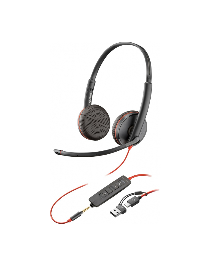 Poly Blackwire 3225 Stereo USB-C Headset +35mm Plug +USB-C/A Adapter (Bulk) główny