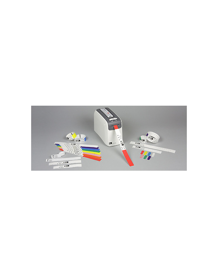 zebra Wristband, Polypropylene, 1x11in (254x2794mm); Direct thermal, Z-Band Direct, Adhesive closure, Cartridge, 200/roll, 6/box, Red główny