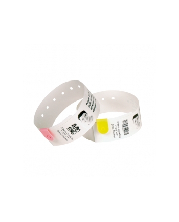 zebra Wristband, Polypropylene, 1x11in (254x2794mm); Direct thermal, Z-Band Direct, Adhesive closure, Cartridge, 200/roll, 6/box, Red