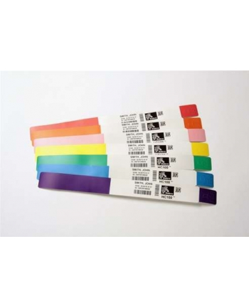 zebra Wristband, Polypropylene, 1x6in (254x1524mm); Direct Thermal, Z-Band Direct, Adhesive closure, Cartridge, 350/roll, 6/box nr 2