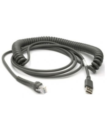 zebra CABLE - SHIELD-ED USB: SERIES A CONNECTOR, 15FT (46M), COILED