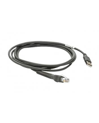 zebra CABLE - SHIELD-ED USB: SERIES A CONNECTOR, 15FT (46M), STRAIGHT (SUPPORTS 12V POWER SUPPLY)