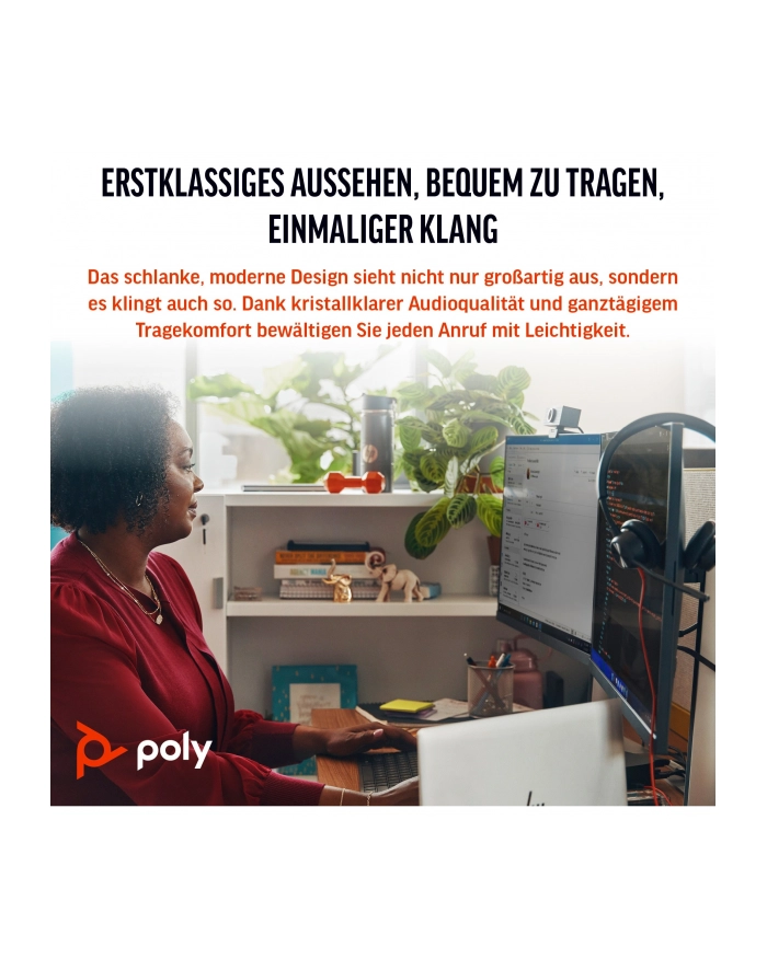 hp Poly Blackwire 3315 Monaural Microsoft Teams Certified USB-C Headset +35mm Plug +USB-C/A Adapter główny