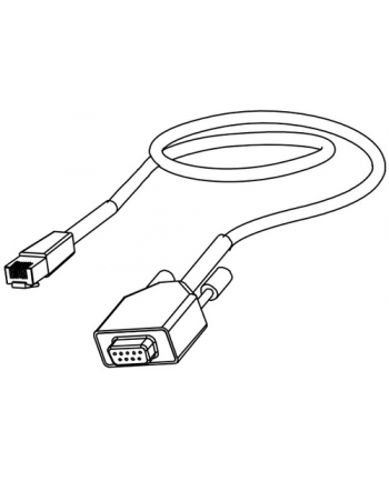 honeywell Industrial Cable: RS232 (5V signals), Kolor: CZARNY, DB9 Female, 3m (98´), coiled, 5V external power with option power on pin 9, w/o ferrite nr 1