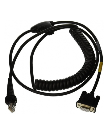 honeywell Industrial Cable: RS232 (5V signals), Kolor: CZARNY, DB9 Female, 3m (98´), coiled, 5V external power with option power on pin 9, with ferrite