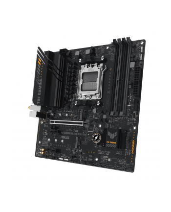 Asus | TUF GAMING A620M-PLUS WIFI | Rodzina procesorów AMD | Gniazdo procesora AM5 | Moduły DIMM DDR5 | Gniazda pamięci 4 | Obsługiwane interfejsy dysków twardych SATA, M2 | Liczba złączy SATA: 4 | Chipset AMD A620 | Karta Micro-ATX