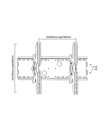 Uchwyt do telewizora Maclean, 37-100'';, 75kg, czarny, MC-521 B