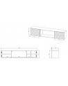 cama meble Szafka RTV TULA 183x35x37 biały mat + czarny kominek - nr 3