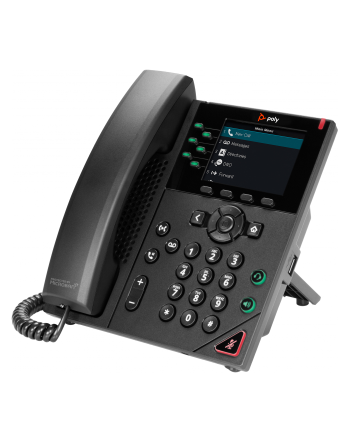 hp poly video Poly VVX 350 6-Line IP Phone and PoE-enabled główny