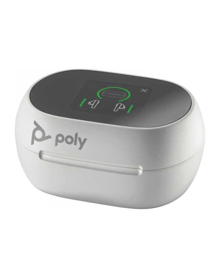 hp poly Poly Voyager Free 60+ UC White Sand Earbuds +BT700 USB-A Adapter +Touchscreen Charge Case główny