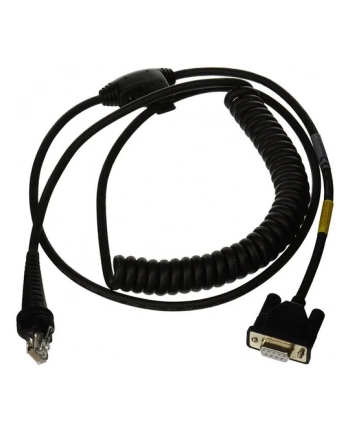 honeywell Industrial Cable: RS232 (5V signals), Kolor: CZARNY, DB9 Female, 3m (98´), coiled, 5V external power with option power on pin 9, with ferrite