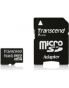 Transcend karta pamięci Micro SDHC 16GB Class 10 + Adapter - nr 19