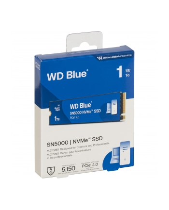 western digital 1TB WD BLUE SN5000 NVME SSD/PCIE GEN 40 UP TO 5150 MB/S RS
