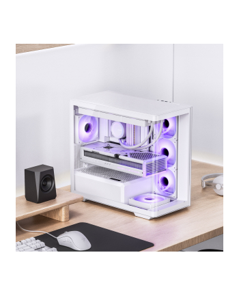 Jonsbo D300 Midi-Tower, 270 stopni, szkło hartowane - biały nr 2